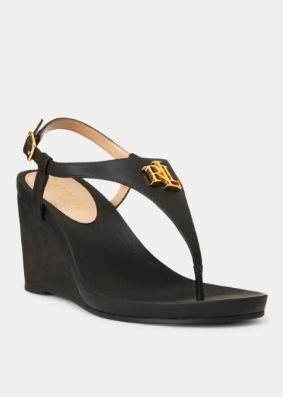 Sandalias Ralph Lauren Mujer Negros - Jeannie - JZSOA0571